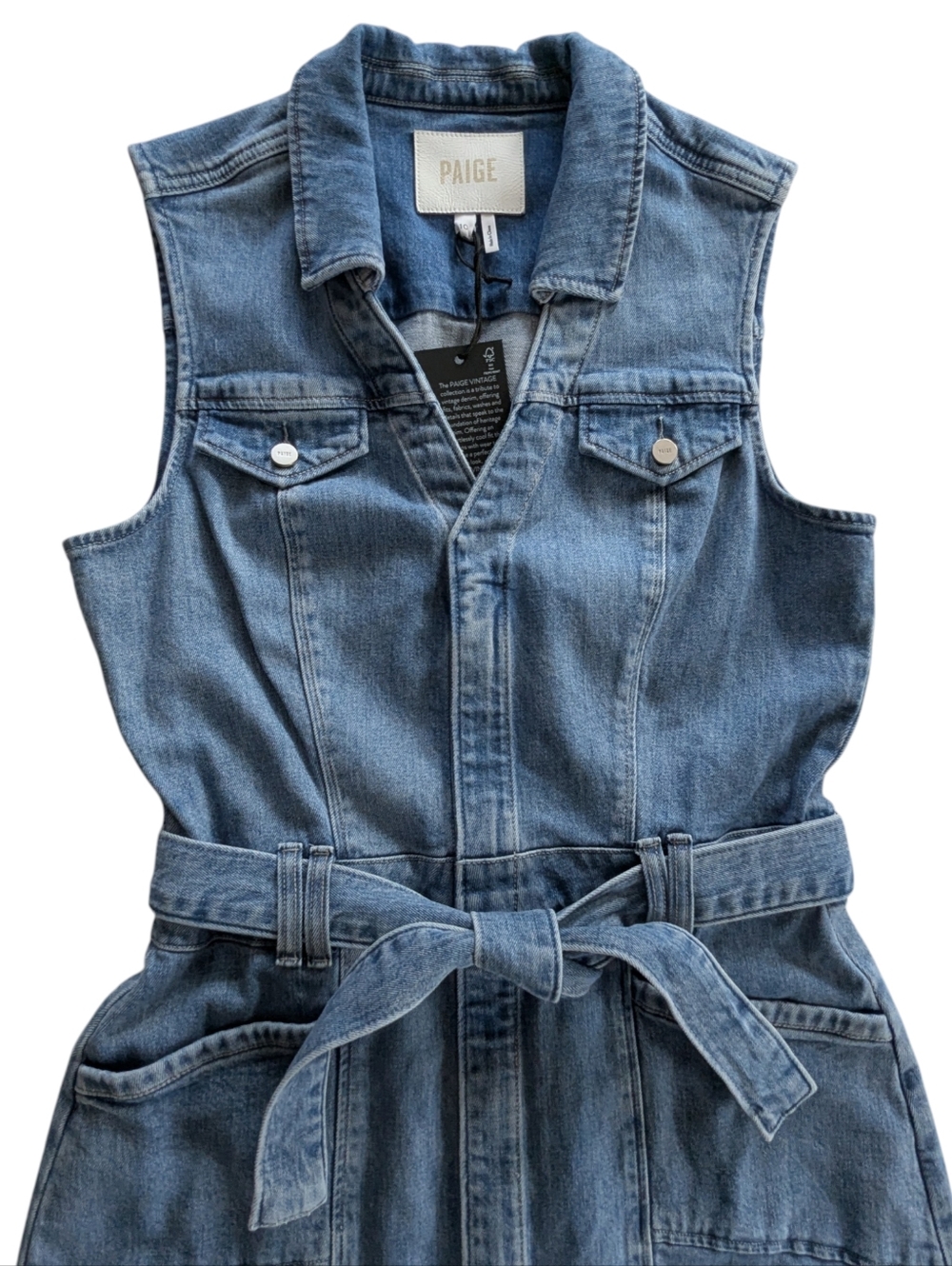 Paige Kelsee Denim Dress Size 10 - Picture 4 of 11